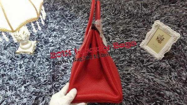 Hermes Birkin 35CM Tote Bag Litchi Leather HB35GL Red