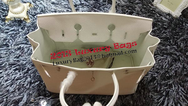 Hermes Birkin 35CM Tote Bag Litchi Leather HB35GL White