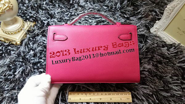 Hermes MINI Kelly 22cm Tote Bag Calf Leather K011 Rose