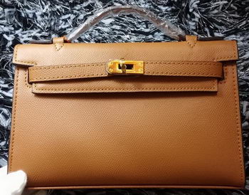 Hermes MINI Kelly 22cm Tote Bag Calf Leather K011 Wheat