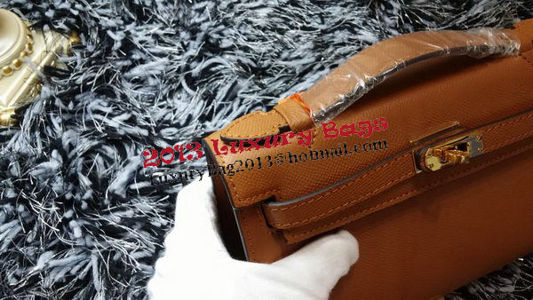 Hermes MINI Kelly 22cm Tote Bag Calf Leather K011 Wheat