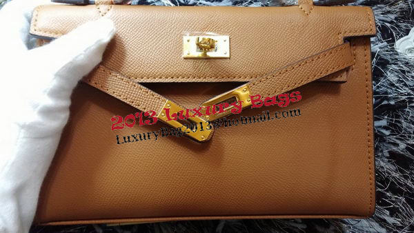 Hermes MINI Kelly 22cm Tote Bag Calf Leather K011 Wheat