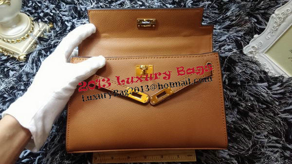 Hermes MINI Kelly 22cm Tote Bag Calf Leather K011 Wheat