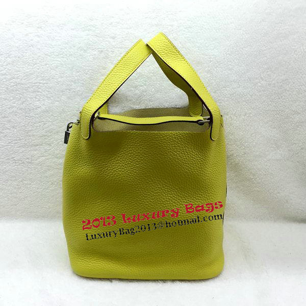 Hermes Picotin Lock 22cm Bags Litchi Leather HPL1048 Lemon