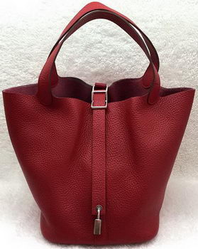 Hermes Picotin Lock 22cm Bags Litchi Leather HPL1048 Red