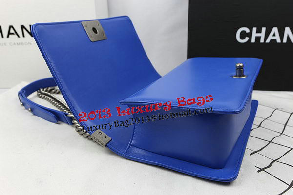 Boy Chanel Flap Bags Original Sheepskin Leather A67025 Blue