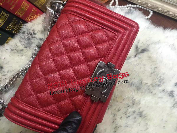 Boy Chanel Flap Shoulder Bag Cannage Pattern A67085 Red