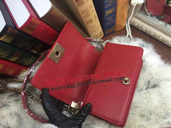 Boy Chanel Flap Shoulder Bag Cannage Pattern A67085 Red