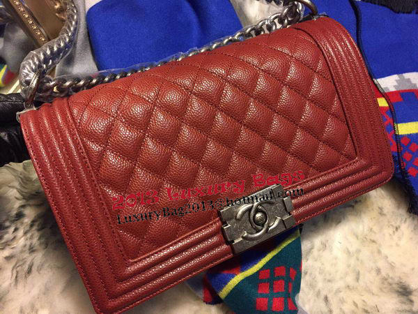 Boy Chanel Flap Shoulder Bag Cannage Pattern A67086 Burgundy