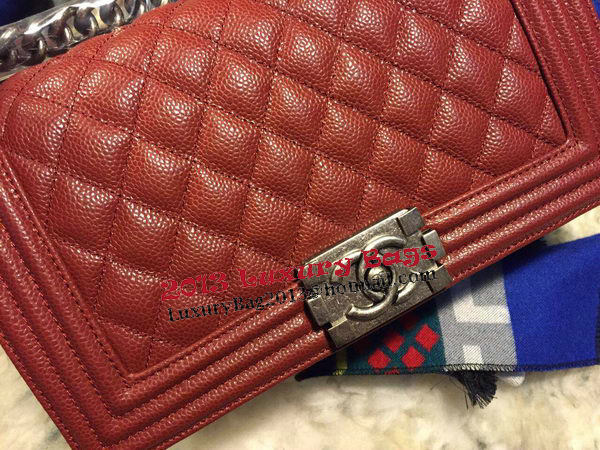 Boy Chanel Flap Shoulder Bag Cannage Pattern A67086 Burgundy