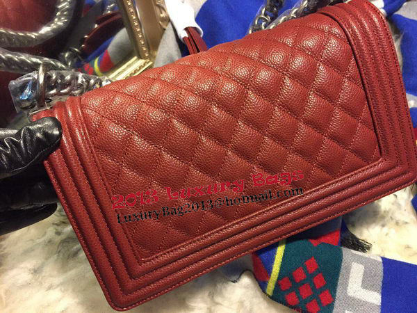 Boy Chanel Flap Shoulder Bag Cannage Pattern A67086 Burgundy