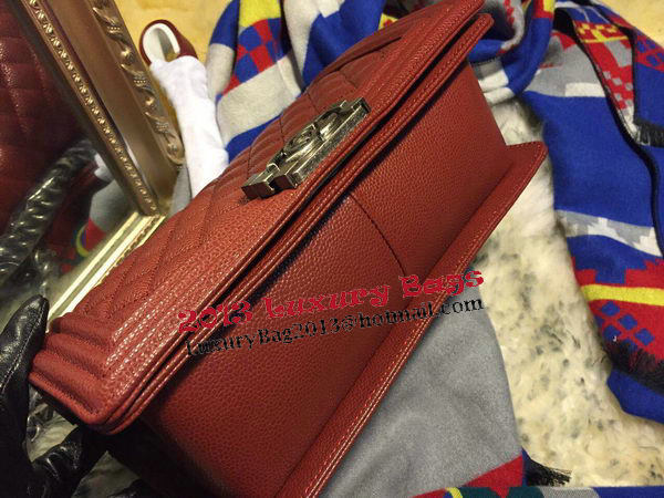 Boy Chanel Flap Shoulder Bag Cannage Pattern A67086 Burgundy