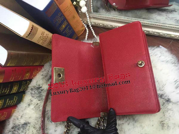 Boy Chanel Flap Shoulder Bag Cannage Pattern A67086 Red