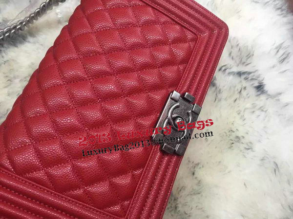 Boy Chanel Flap Shoulder Bag Cannage Pattern A67086 Red