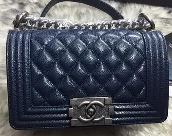 Boy Chanel Flap Shoulder Bags Cannage Pattern A67085 Royal