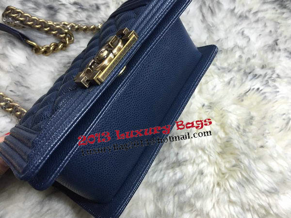 Boy Chanel Flap Shoulder Bags Cannage Pattern A67085 Royal