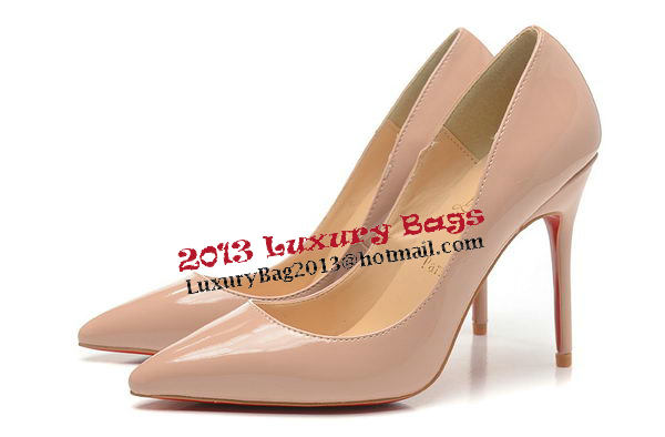 Christian Louboutin 100mm Pump Patent Leather CL1493 Apricot