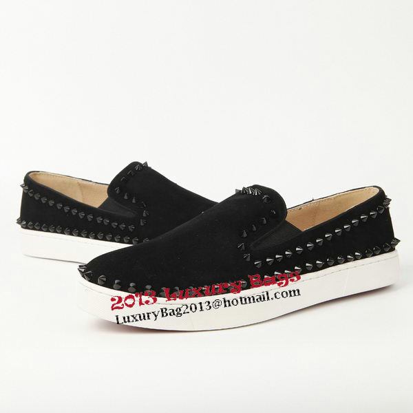 Christian Louboutin Casual Shoes Suede Leather CL907 Black