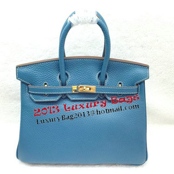 Hermes Birkin 25CM Tote Bag Original Leather H25T Blue