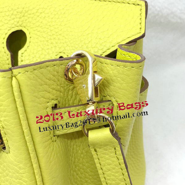 Hermes Birkin 25CM Tote Bag Original Leather H25T Lemon