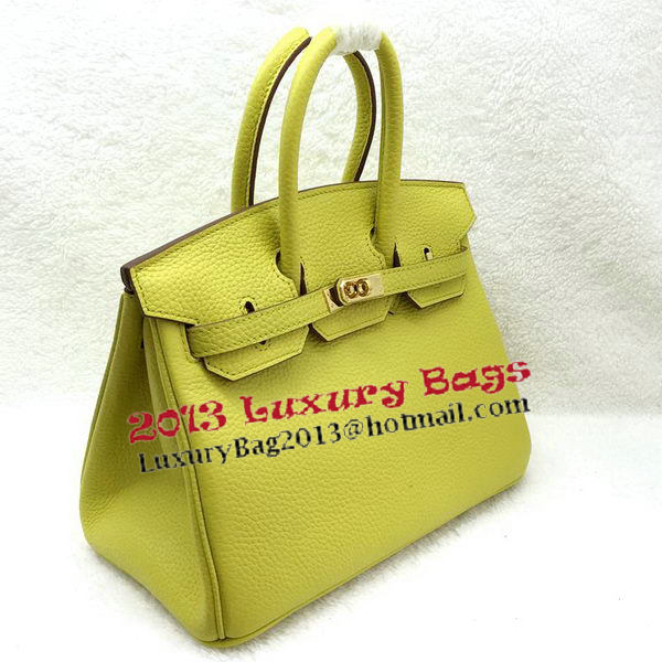 Hermes Birkin 25CM Tote Bag Original Leather H25T Lemon