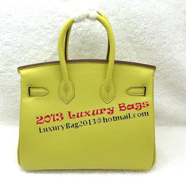 Hermes Birkin 25CM Tote Bag Original Leather H25T Lemon