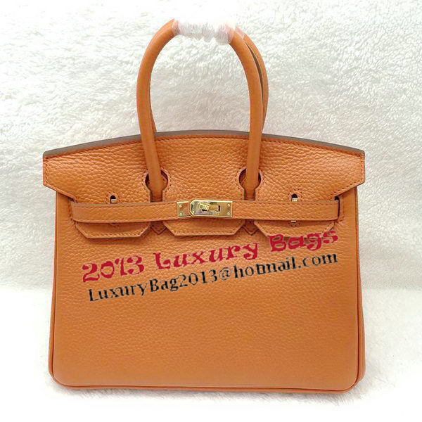 Hermes Birkin 25CM Tote Bag Original Leather H25T Orange