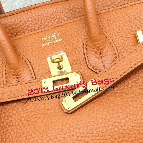 Hermes Birkin 25CM Tote Bag Original Leather H25T Orange