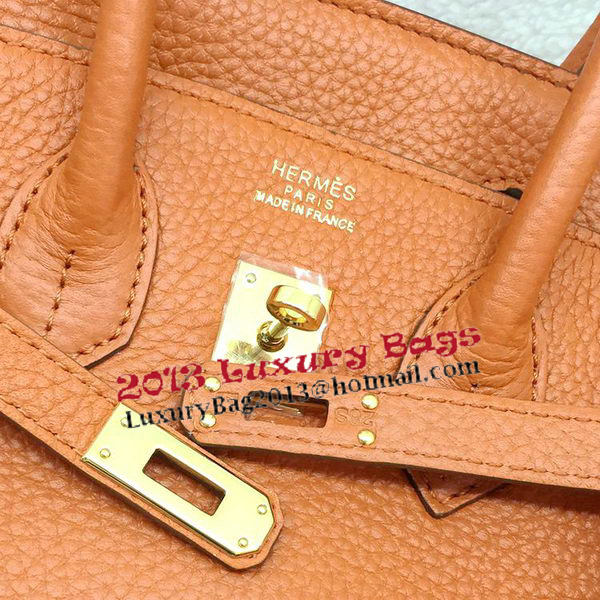 Hermes Birkin 25CM Tote Bag Original Leather H25T Orange