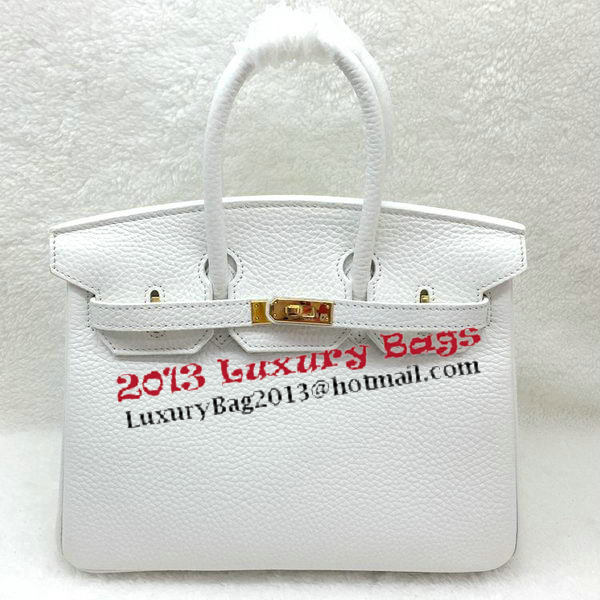 Hermes Birkin 25CM Tote Bag Original Leather H25T White