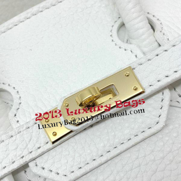 Hermes Birkin 25CM Tote Bag Original Leather H25T White