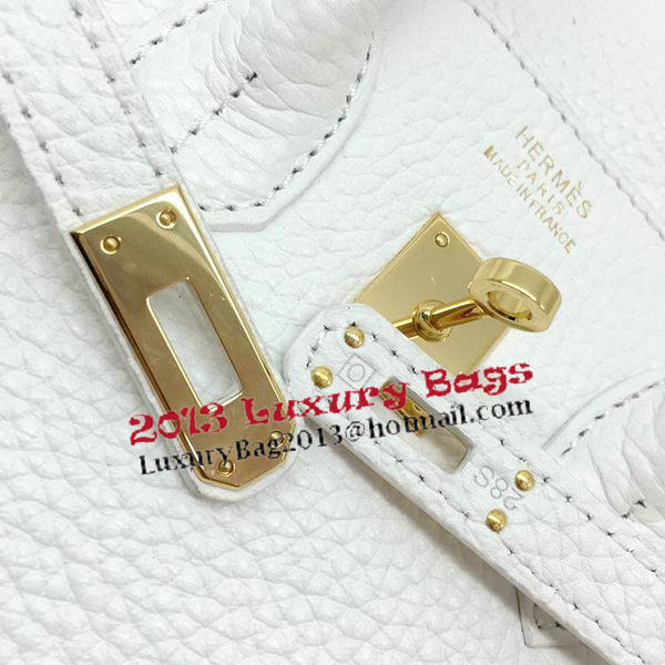 Hermes Birkin 25CM Tote Bag Original Leather H25T White