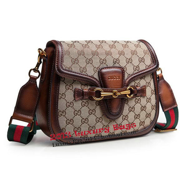 Gucci Lady Web Original GG Canvas Shoulder Bags 383848 Brown