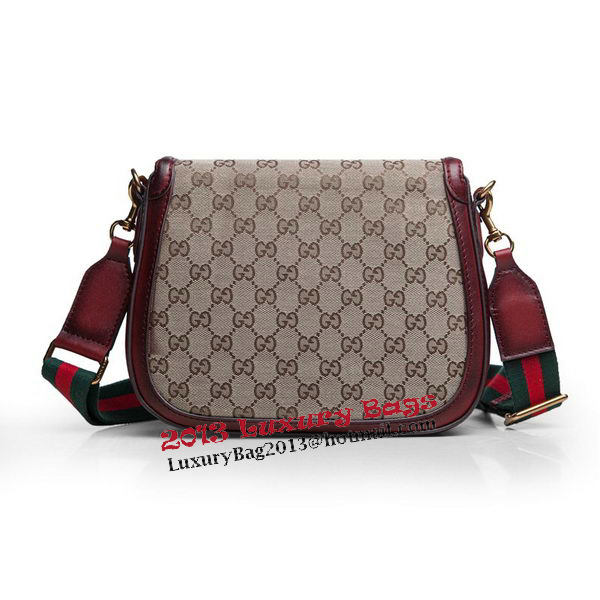 Gucci Lady Web Original GG Canvas Shoulder Bags 383848 Burgundy