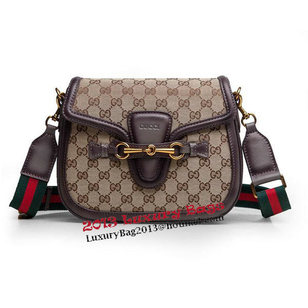 Gucci Lady Web Original GG Canvas Shoulder Bags 383848 Dark Brown