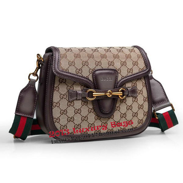 Gucci Lady Web Original GG Canvas Shoulder Bags 383848 Dark Brown