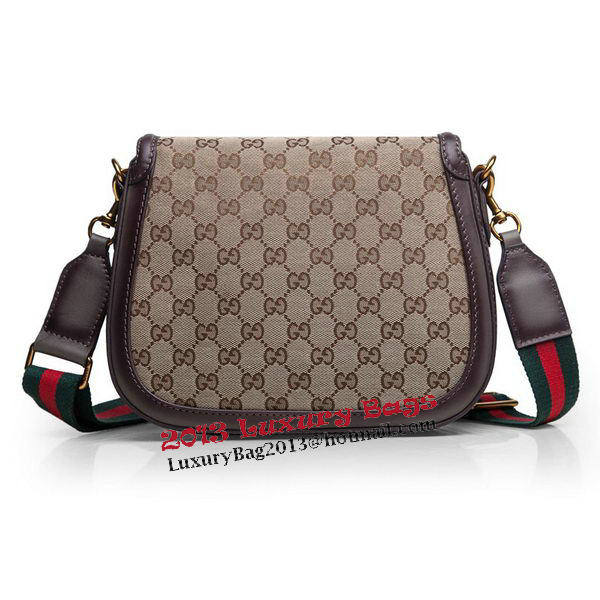 Gucci Lady Web Original GG Canvas Shoulder Bags 383848 Dark Brown