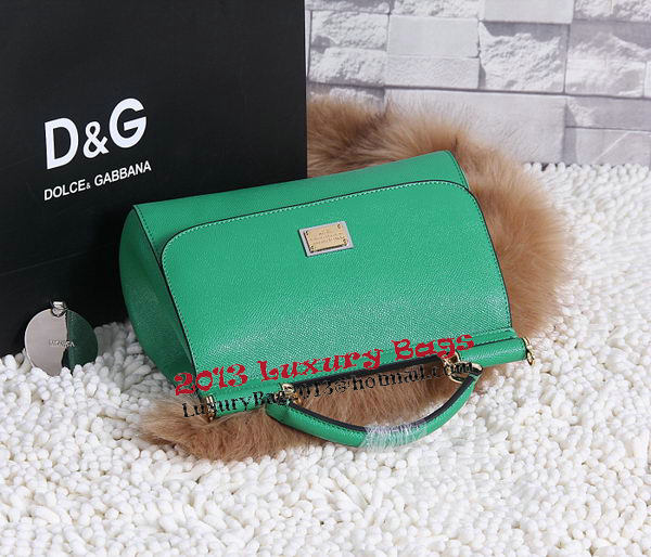 Dolce & Gabbana SICILY Calfskin Tote Bag BB4136 Green