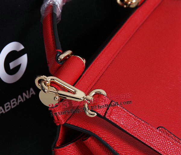 Dolce & Gabbana SICILY Calfskin Tote Bag BB4136 Red