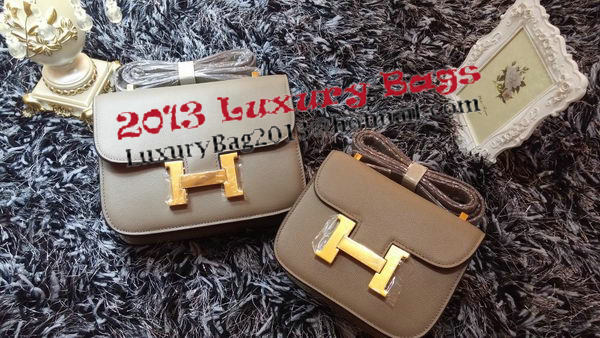 Hermes Constance Bag Litchi Leather H9998 Grey