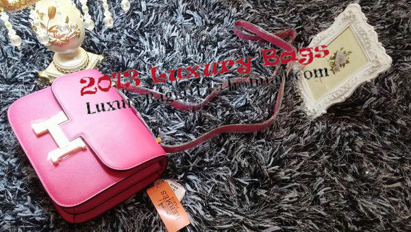 Hermes Constance Bag Litchi Leather H9998 Rose