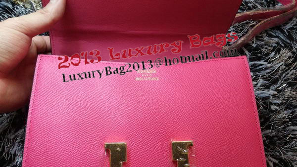 Hermes Constance Bag Litchi Leather H9998 Rose