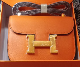 Hermes Constance Bag Litchi Leather H9999L Orange