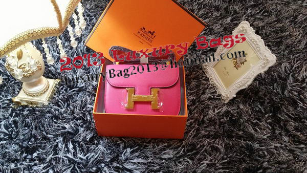 Hermes Constance Bag Litchi Leather H9999L Rose