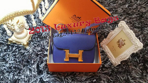 Hermes Constance Bag Litchi Leather H9999L Royal