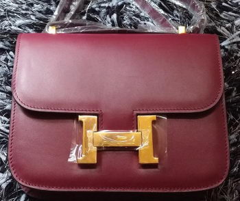 Hermes Constance Bag Smooth Leather H9998S Burgundy