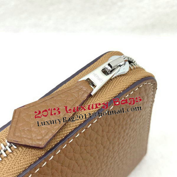 Hermes Evelyn Long Zip Wallet Litchi A808 Wheat