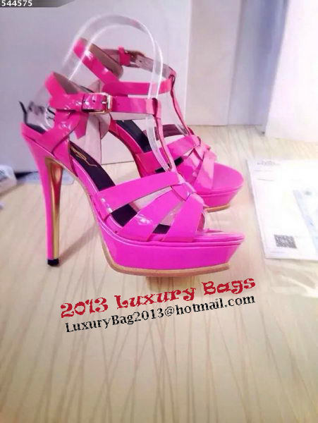 Yves Saint Laurent 130mm Pump Sandals Patent YSL250LWR Rose