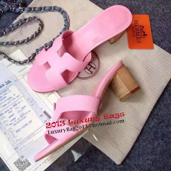 Hermes Sandals Togo Leather HO0471 Pink