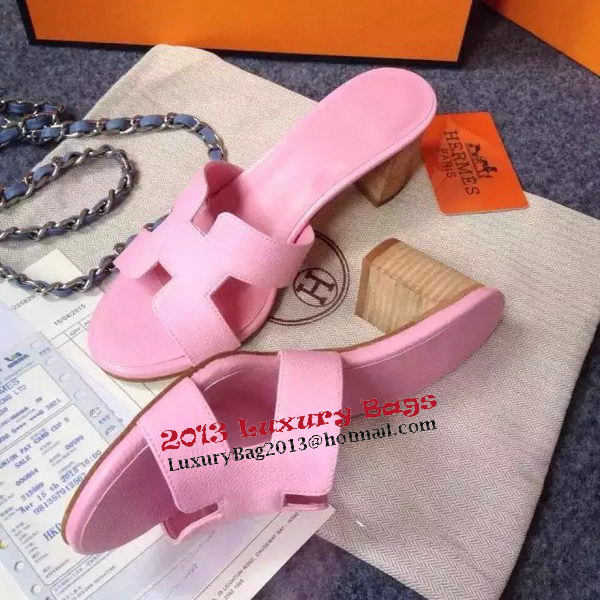 Hermes Sandals Togo Leather HO0471 Pink